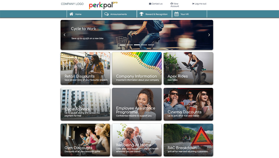 perk pal homepage screenshot